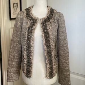J.CREW Collection embellished tweed jacket blazer size 2